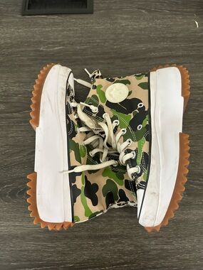 Converse Camouflage High-Top Platform Sneakers - Green, Black, Tan